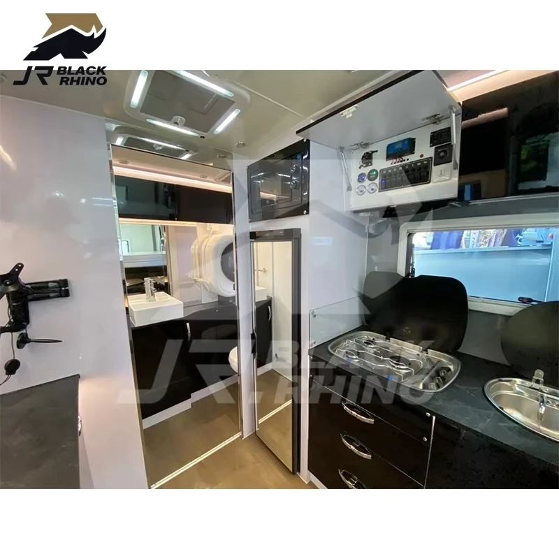 Multimedia entertainment options trailer camper expedition truck camper box
