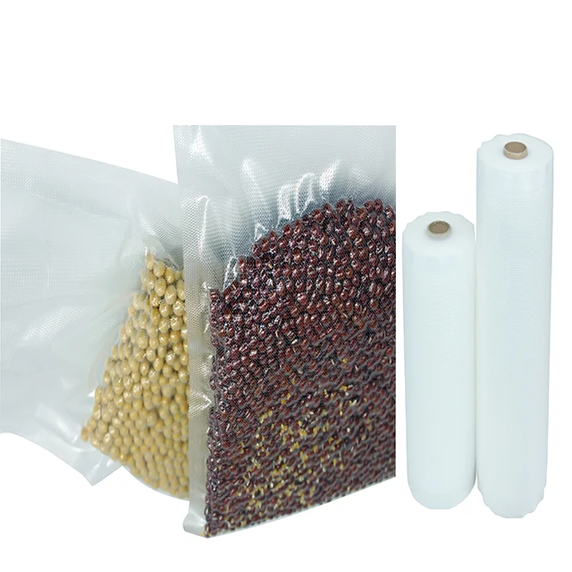 Dot Embossed Plastic Transparent Sealed Roll Food Vacuum Packaging Roll Seal Pack Texture Roll