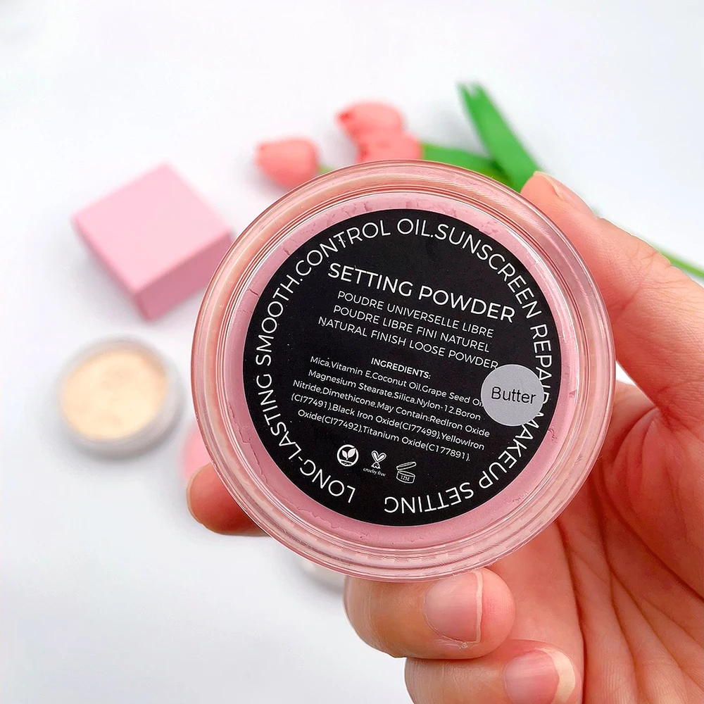 Mini Pink Setting Powder Matte Makeup Pressed Blurring Light Weight Setting Powder No reviews yet
