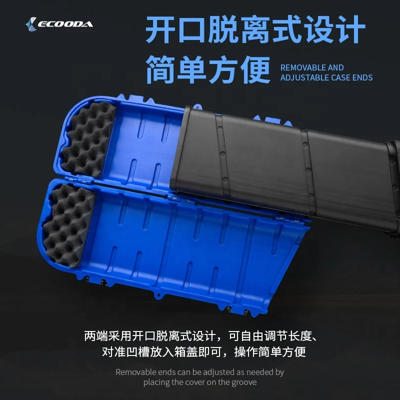 ECOODA Telescopic fishing rod case capacity contains 3 to 8 pieces fishing rods  1.5m to 2.2mDual-directional ajustable length
