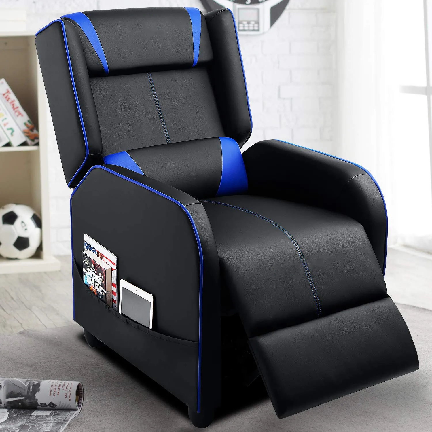 Durable PU  Leather High Resilience Seat Gaming Chair Gaming Recliner Sofa Chair