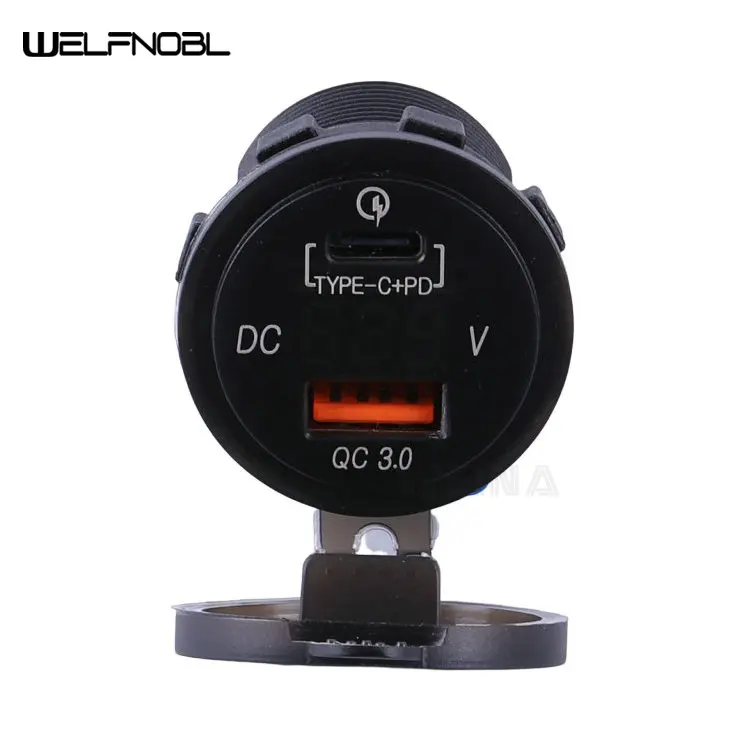 Metal housing 5V 4.2A voltmeter USB Car Charger Socket 2 Port Charger 12V Dual USB Socket for Car Bus Boat RV