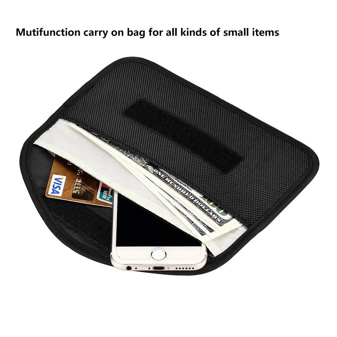 Larger Faraday Pouch Size for All Phones RFID Signal Blocking Bag for Phones Privacy Protection