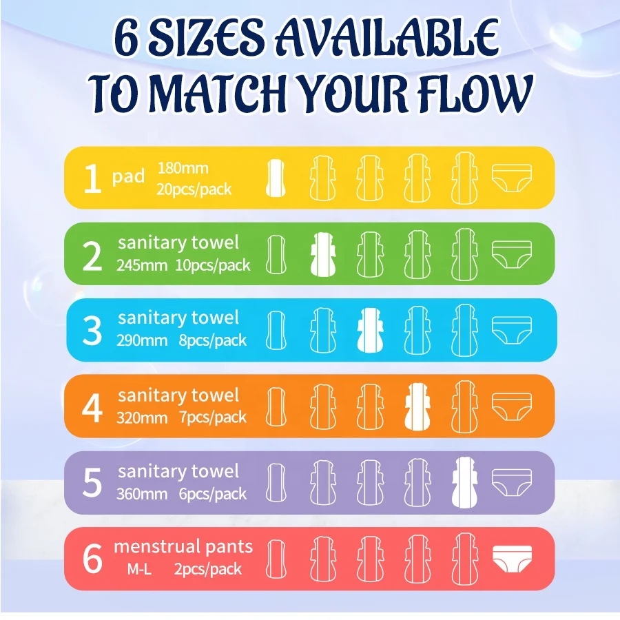 Factory direct price wholesale Ultra soft 100% Cotton Menstrual Pads Women Wearing Sanitary Napkins