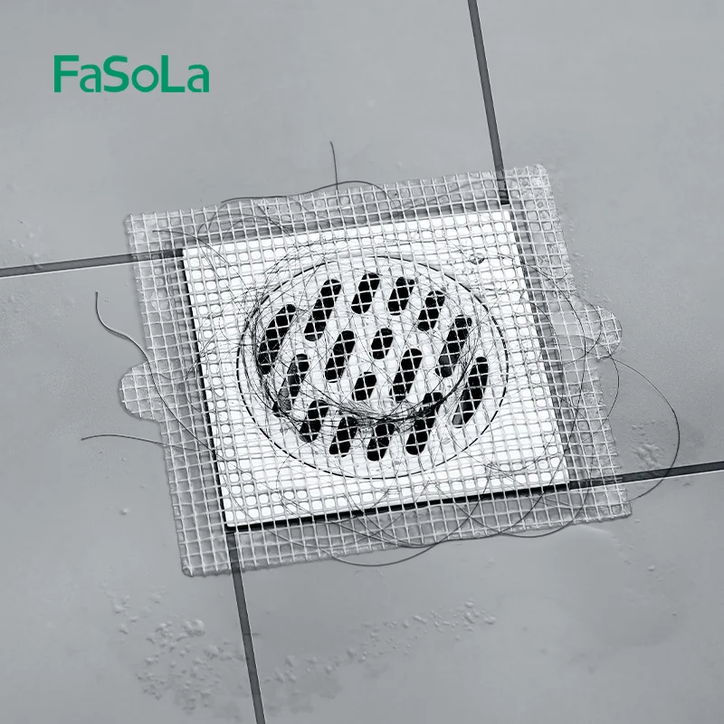 FaSoLa 10 шт. одноразовые душевая сливная система улавливатель волос сетка наклейки Сливная крышка
