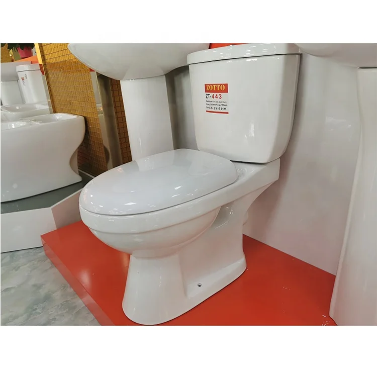 Hot Item Middle East /Africa P-trap S-trap Floor Mounted Bathroom Ceramic Washdown Two Piece Toilet