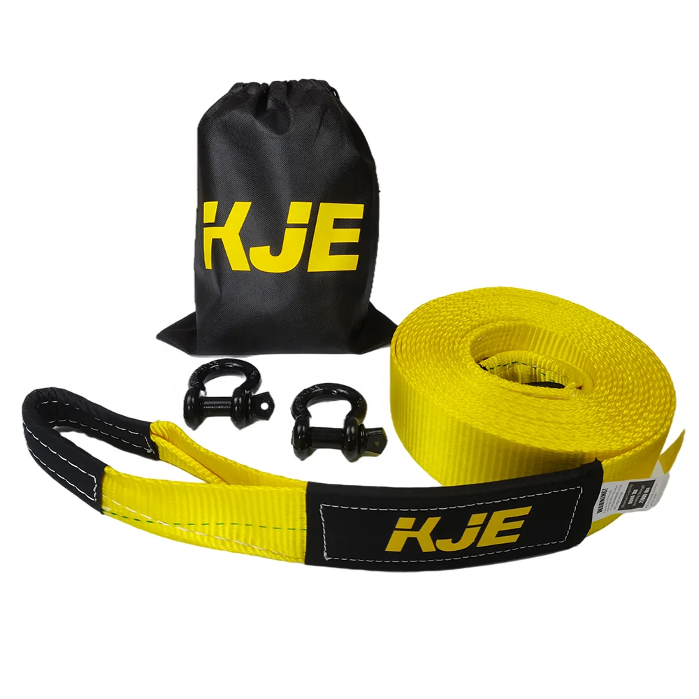 Amazon hot sell heavy duty 3' 27000 lbs custom webbing truck tow recovery strap towing sling