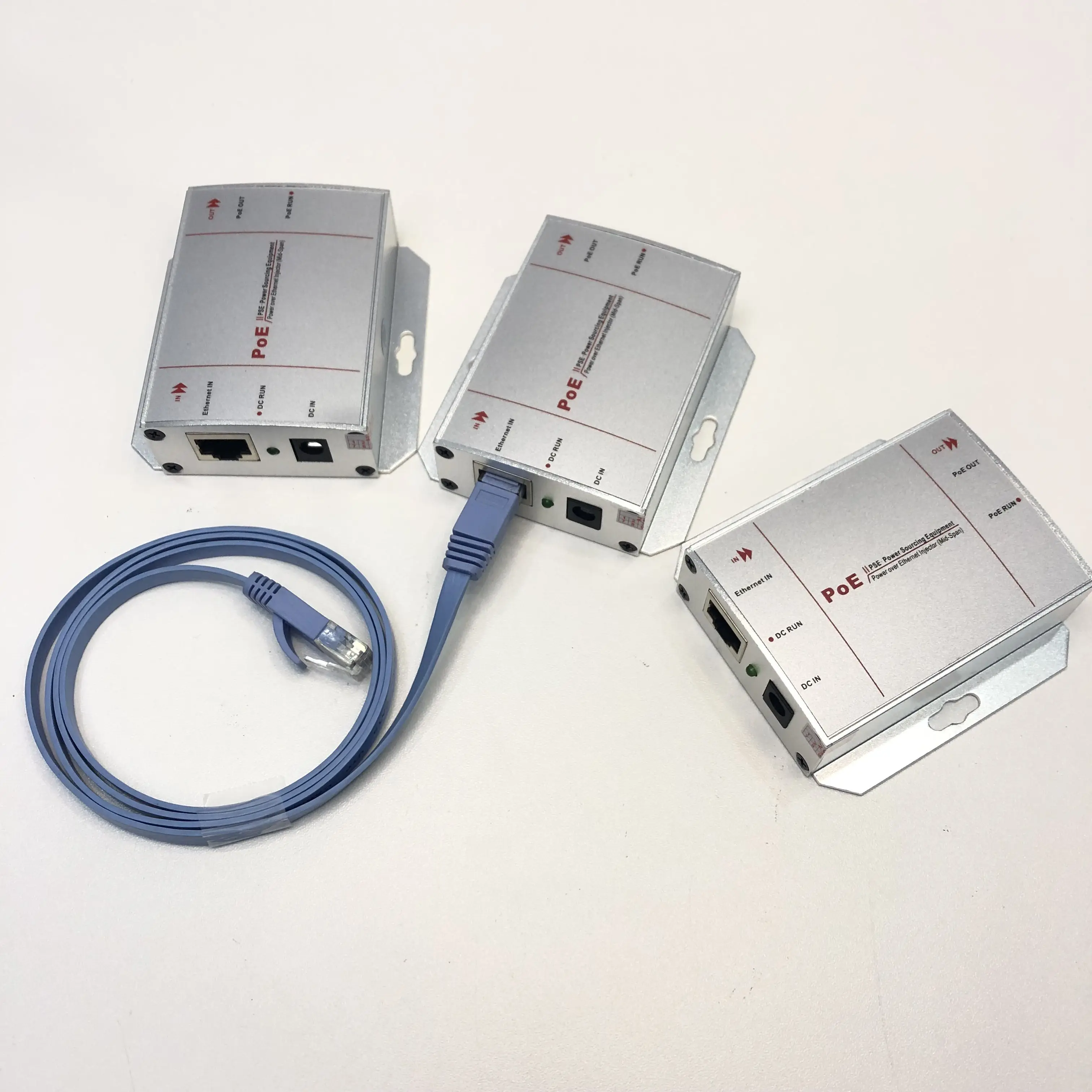 10/100/1000Mbps poe injector ethernet 15/30/60/90W gigabit poe injector rj45 ieee 802.3af for IP camera