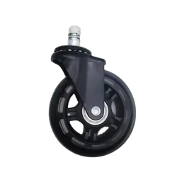 Universal standard stem screw in chair roller castor wheels 3 inch replacement pu roller blade caster