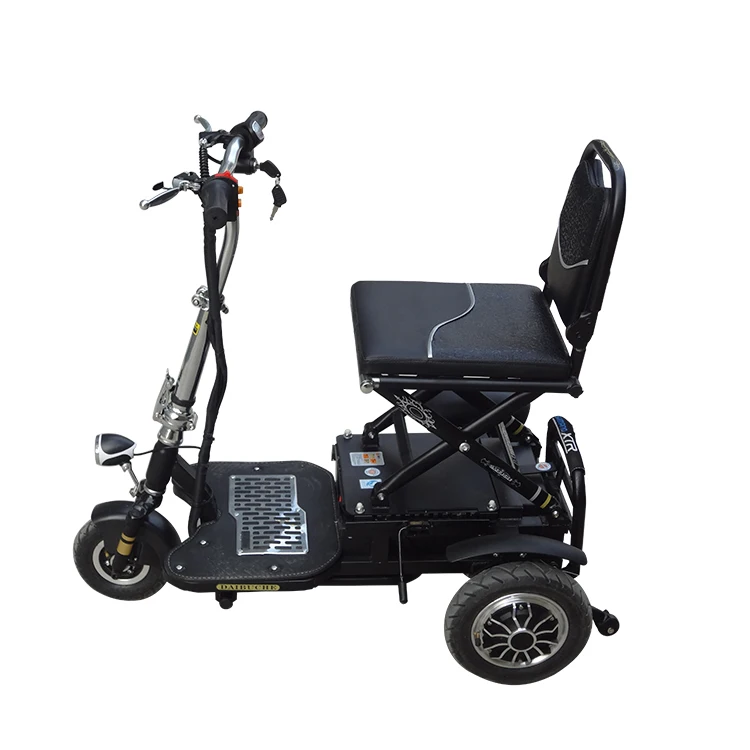 Electric 3 Wheel Scooter Foldable Adult wheelchair Battery 10 Inch Travel Motorized Electric Scooters