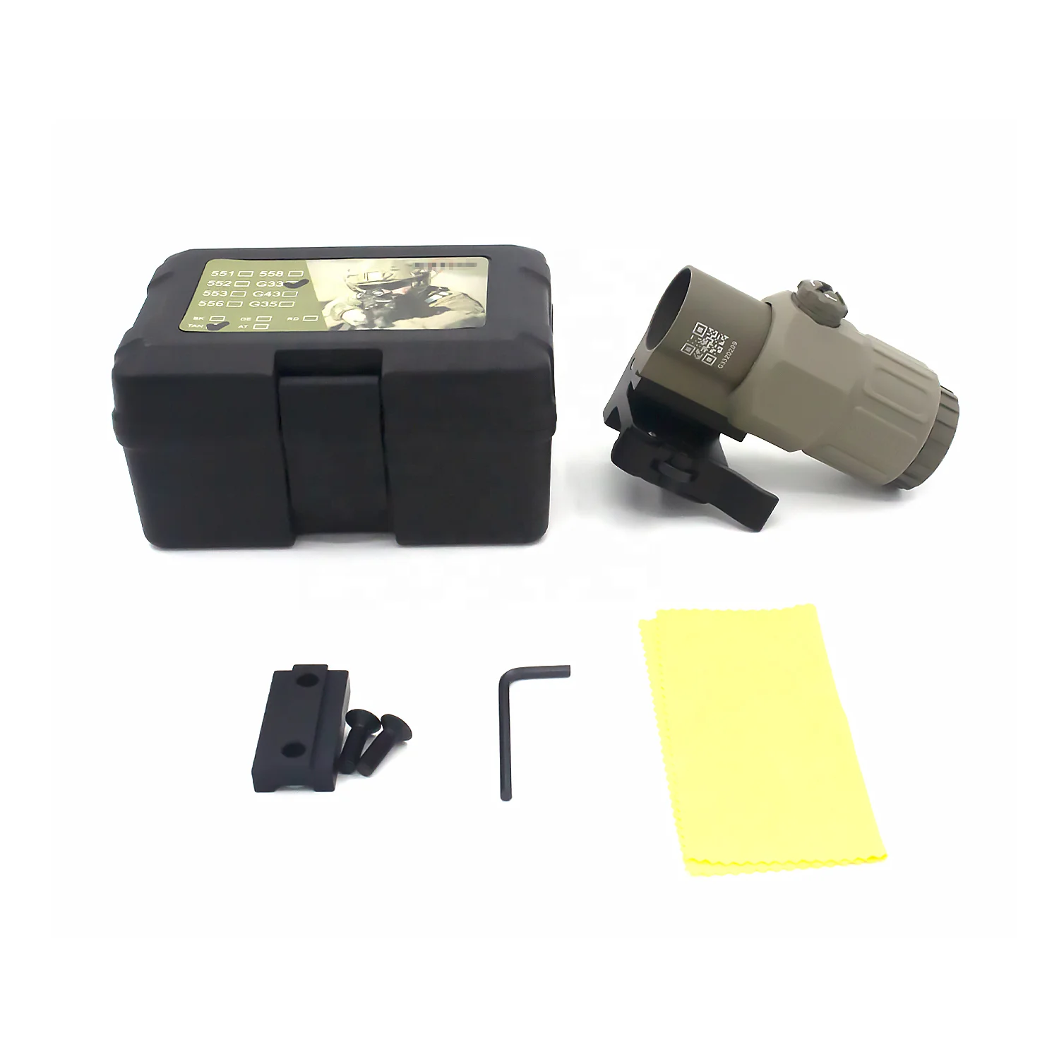 Best-Selling 558 Red Dot G33 G43 Waterproof Holographic Sight Combo 3x Magnifying Glass Hunting 20mm Laser Model 1mw Maximum