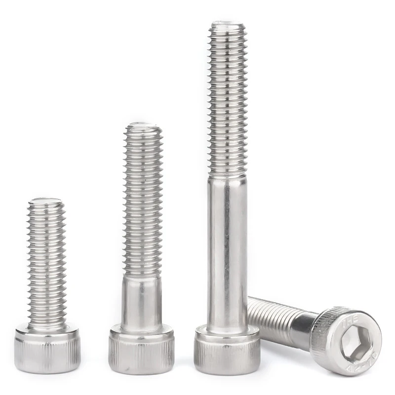 304 Stainless Steel DIN912 Cup Head Hexagon Socket Screw-half Thread M4 M5