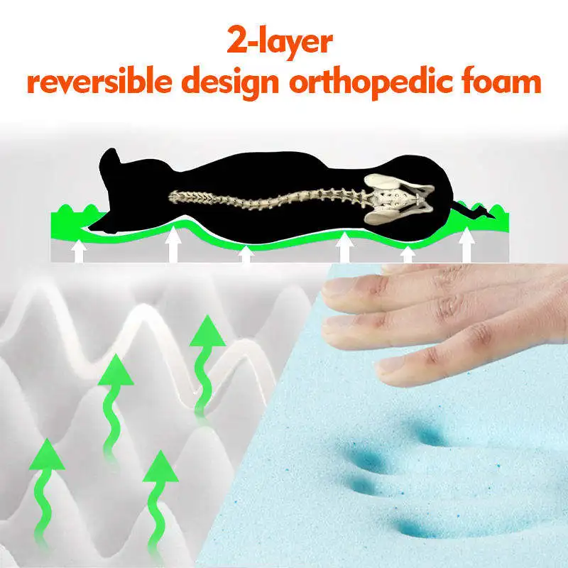 Dog Pet Beds Memory Foam Manufacturer Wholesale Egg Foam Detachable Orthopedic Luxury Boucle Pet Dog Sofa Bed for Large Dog