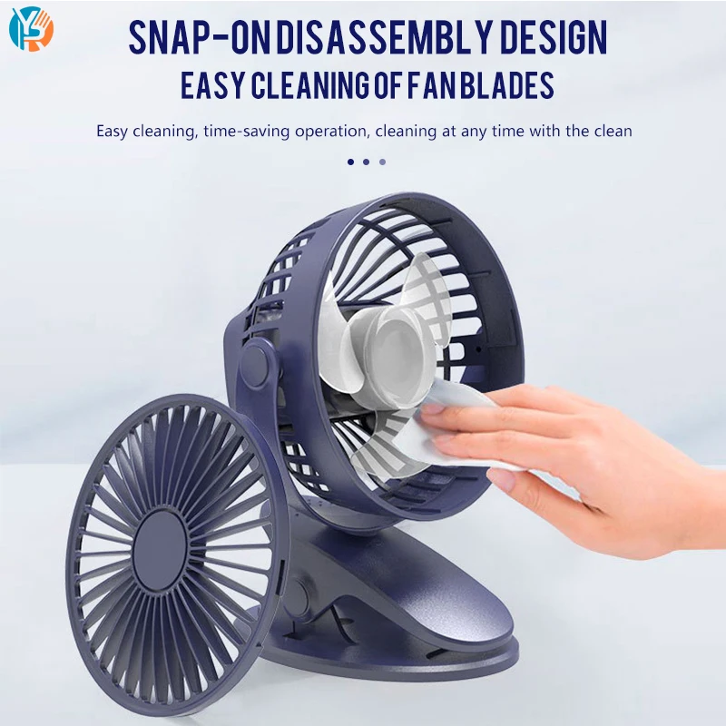 Portable Tabletop Fan, Lightweight USB Powered Mini Fan for Indoor and Outdoor Use Rechargeable Table Fans