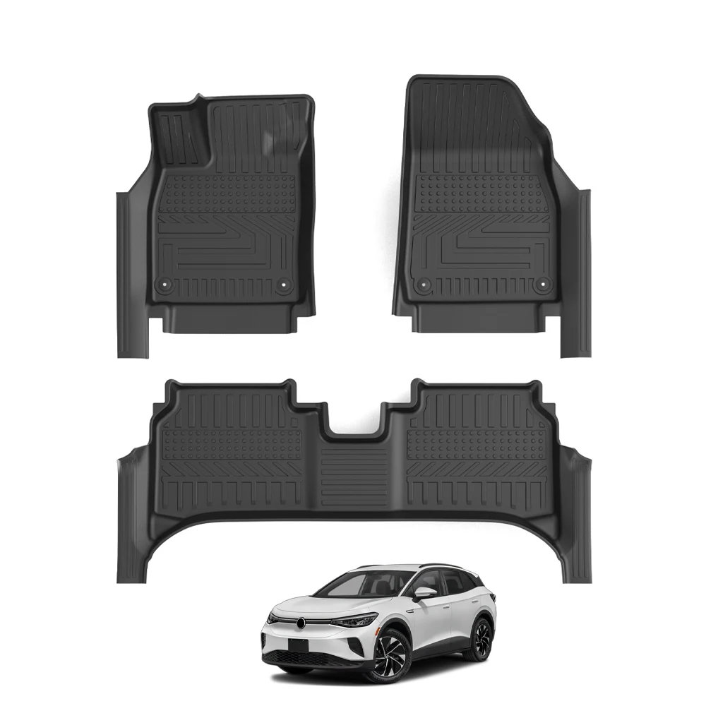 TXR 5d Wholesale Car Interior Accessories OEM TPE Raw Material AUTO Black Color Floor Mats for VOLKSWAGEN  ID4 2022-