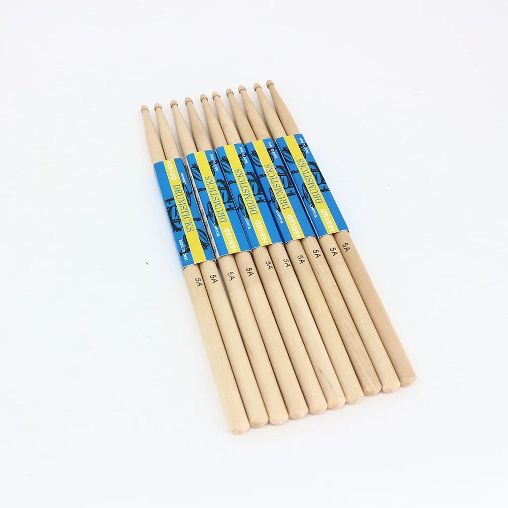 OEM/ODM Practice Hickory Drum Stick 7A 5A 5B Premium Maple Drumsticks Child Adult Drum Kit