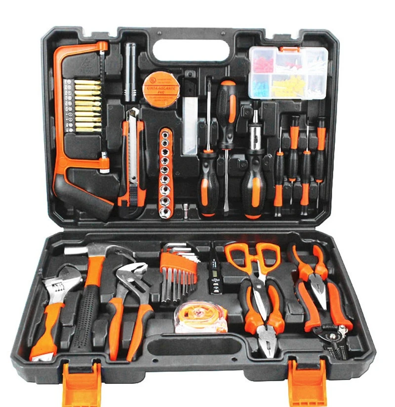 Midstar 102 pcs woodworking electrician manual hardware toolbox set gift kit home use hardware kit maintenance hand tools kit