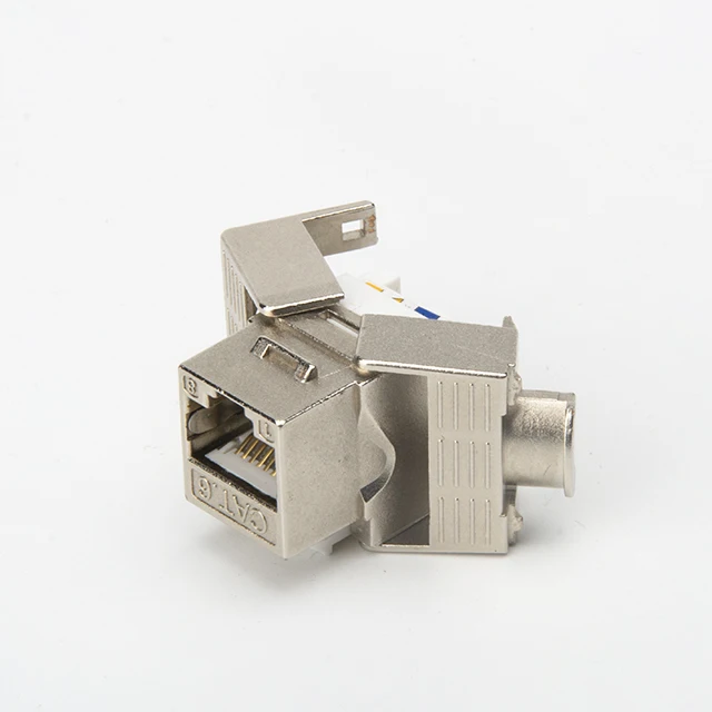 High Quality Network  Cat5e cat 6 cat6a cat7 Shielded Modular jack tooless FTP 180 degree rj45 keystone jack cat6
