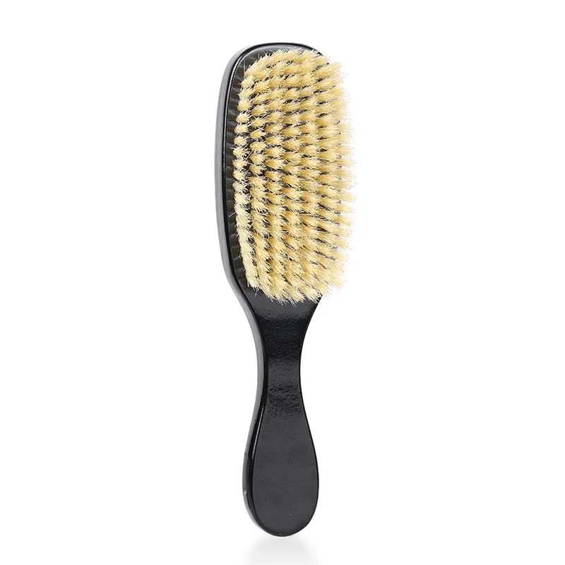 Wood Soft Bristle Hair Brush and Facial Brush for Beard Care Exfoliating Soft White Natural Boar Bristle Brush for Mens Grooming