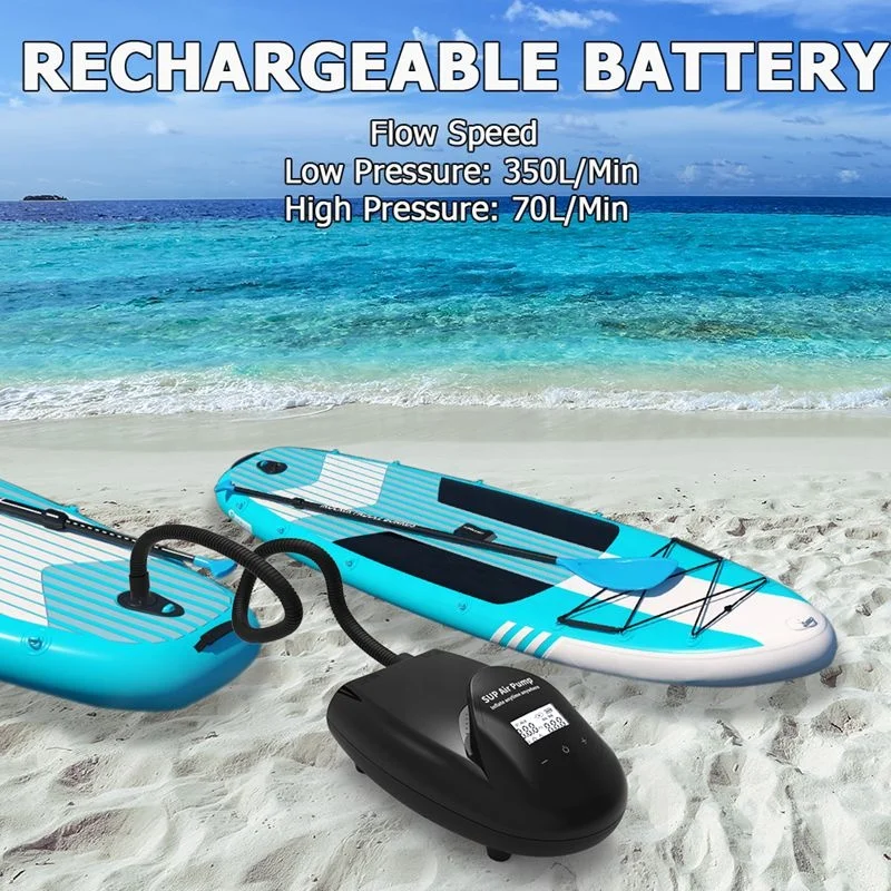 OEM SUP paddle boards accessories electric rechargeable air pump 12V car power portable air pump for inflatable kayaks and boats