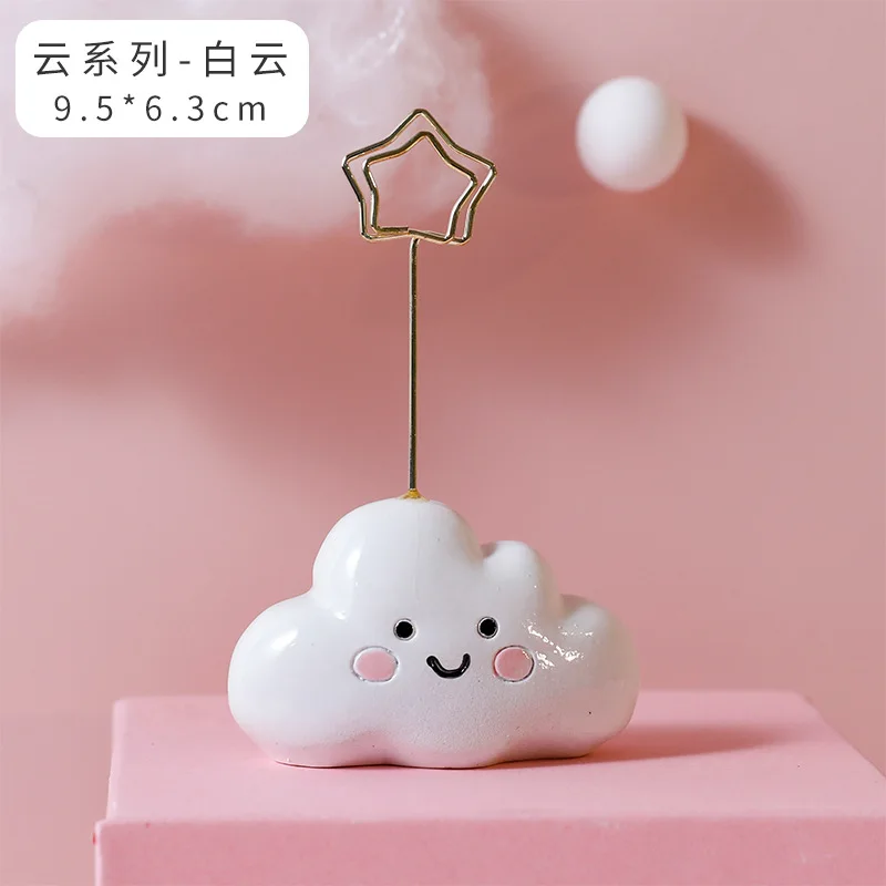  Зажим для фотографий зажим записей креативный милый мультяшный облаков сообщений держатель визиток настольное украшение маленькие украшения