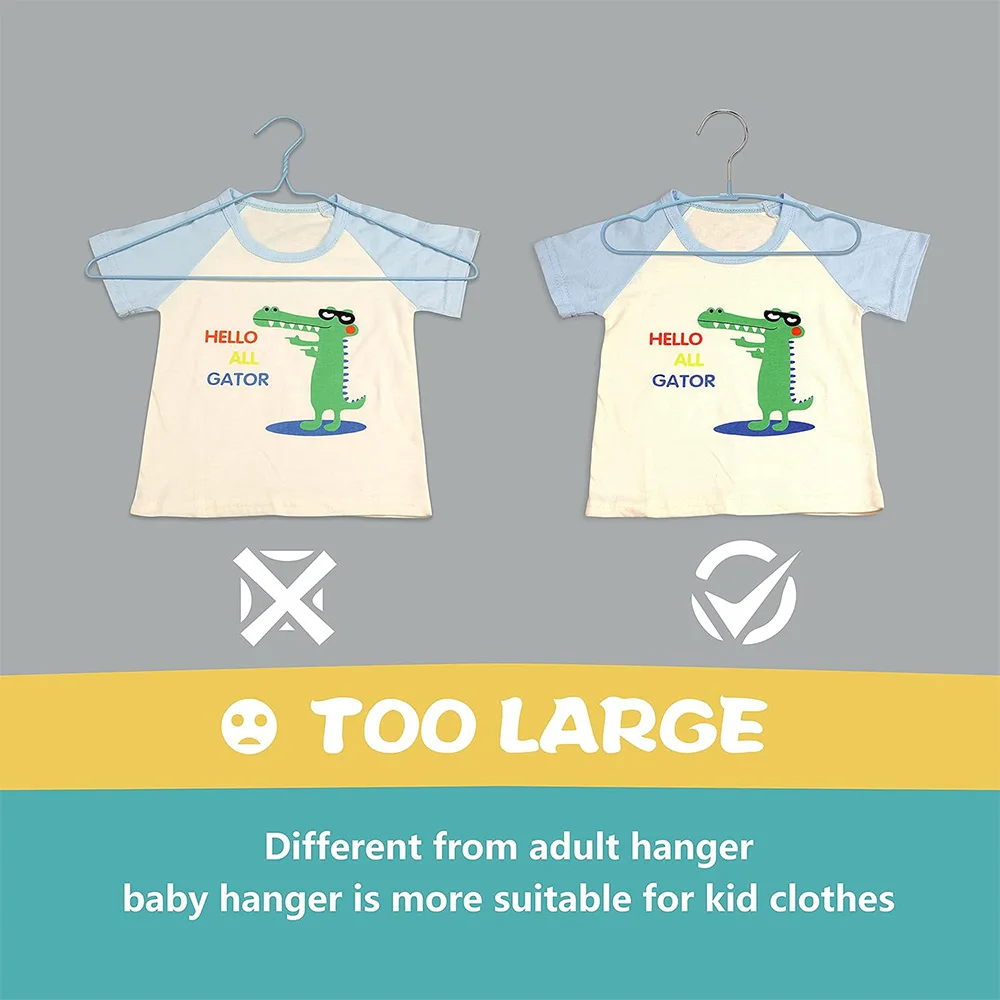 LINDON Colorful Non Slip Scented PVC Coated Metal Wire Baby Kids Hangers for Clothes