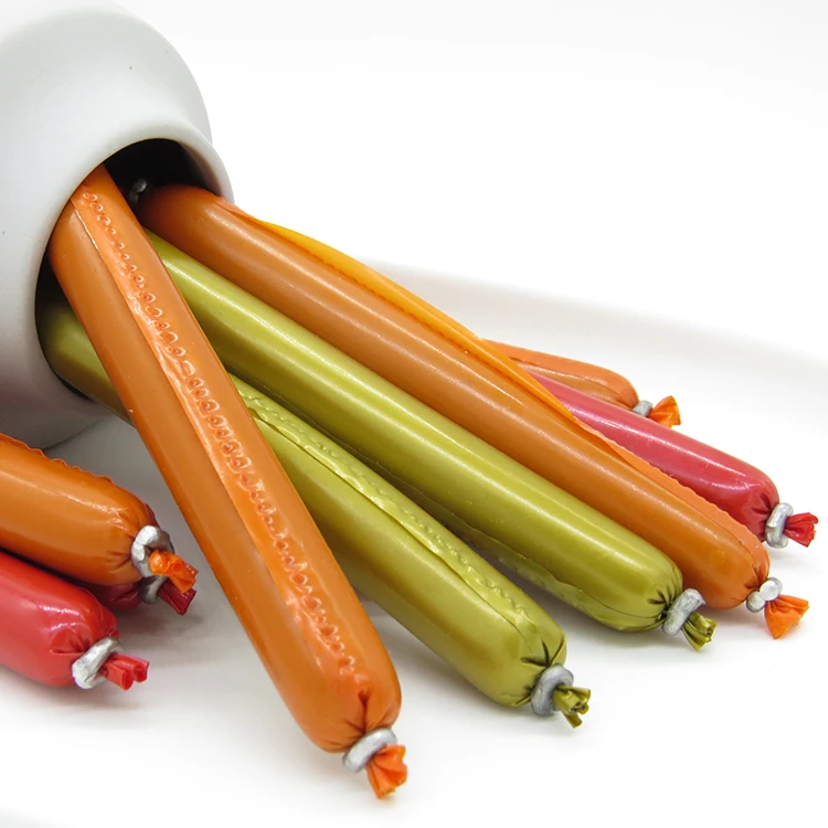 
green healthy snack dog Promotion dog snacks chicken sausage with private label 