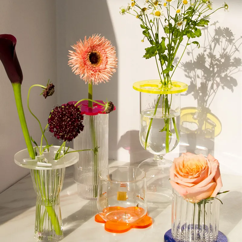 Cutelife многоразовый белый матовый розовый красный нестандартный большой держатель для вазы