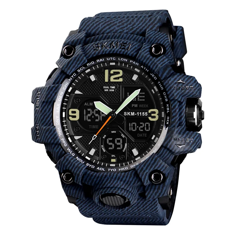  Цифровые Спортивные мужские наручные часы skmei 1155B с