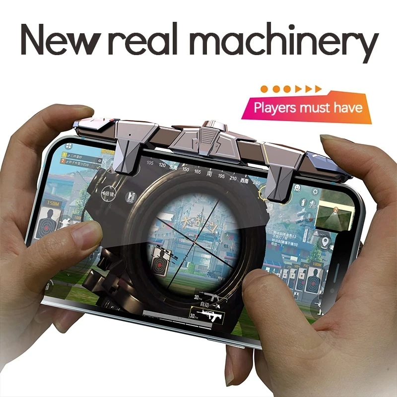G15 Mobile Phone Gaming Trigger 6 Fingers PUBG Controller Gamepad Button Sensitive Shoot And Aim Controller For IPhone Android