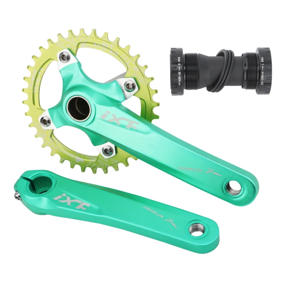 Mountain bike crankset aluminum alloy bicycle crank sprocket mountain bicycle crank crank fluted disc mtb bike parts