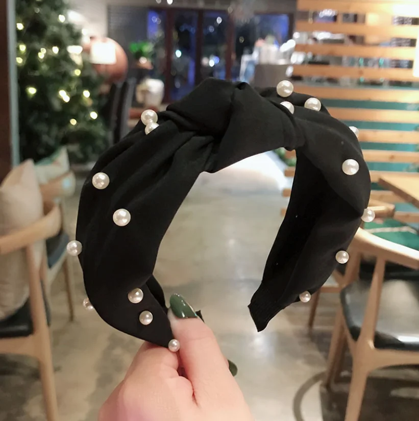 100 take a pearl hair hoop lovely outside wearing a Korean headband hair card adult female net red simple headband