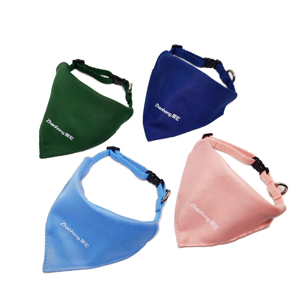 Индивидуальный размер модный охлаждающий шелкографический принт сублимационный чистый треугольный шарф для домашних животных ошейник бандана собак с логотипом