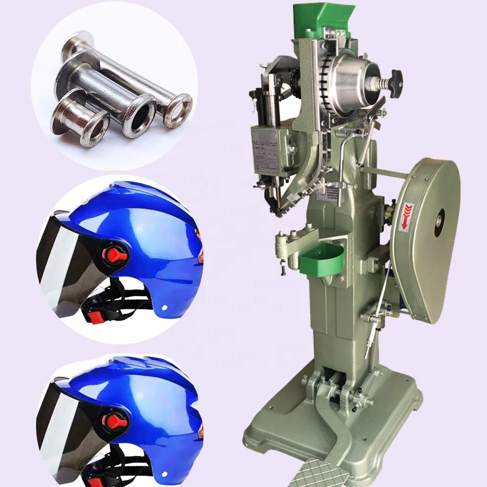 Automatic vertical riveting machine pedal semi hollow riveting machine of helmet baby Stroller beach chair