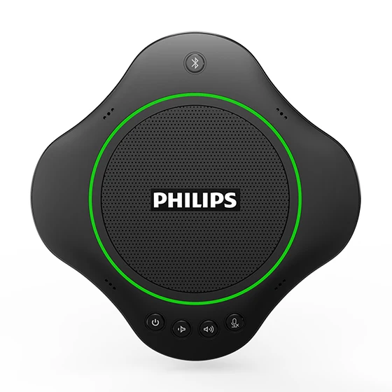 PHILIPS PSE0500 video meeting speaker for home office conference call,360 degree voice pickup, noise reduction,mute function