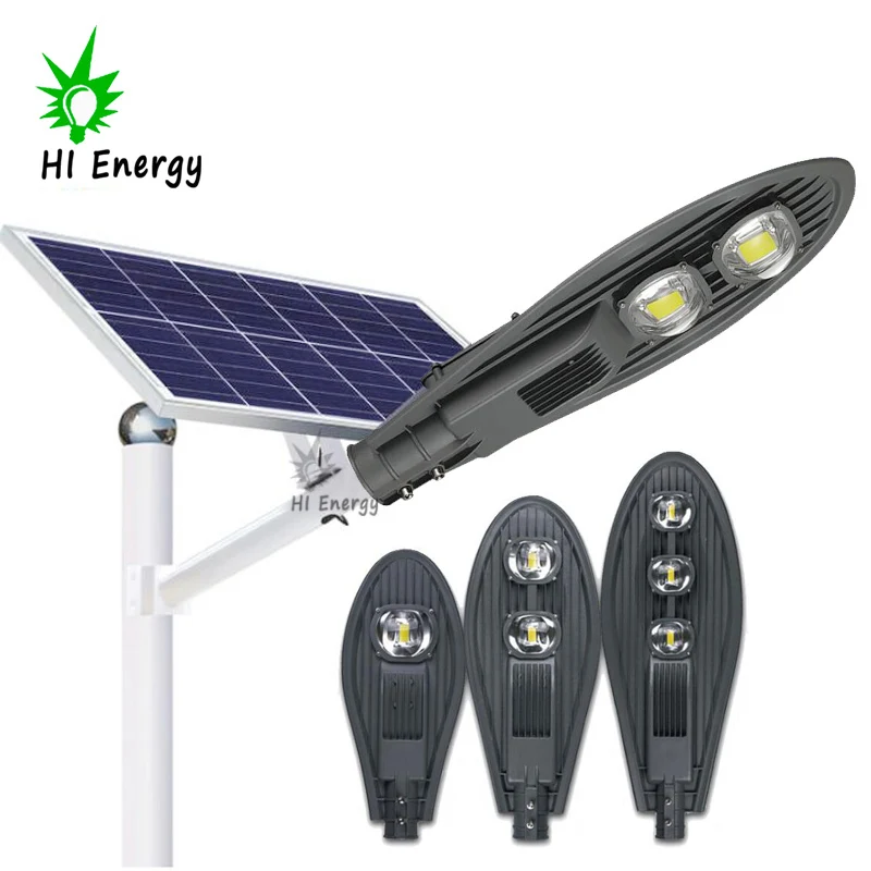Solar powered cob led street light outdoor 50W 100W 150W 200W 300W with Remote Controller