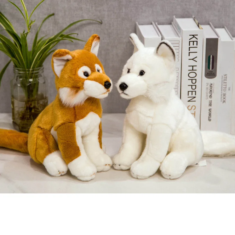 Realistic peluche animal stuffed fox plush toy Wholesale soft cute stuffed animals fox