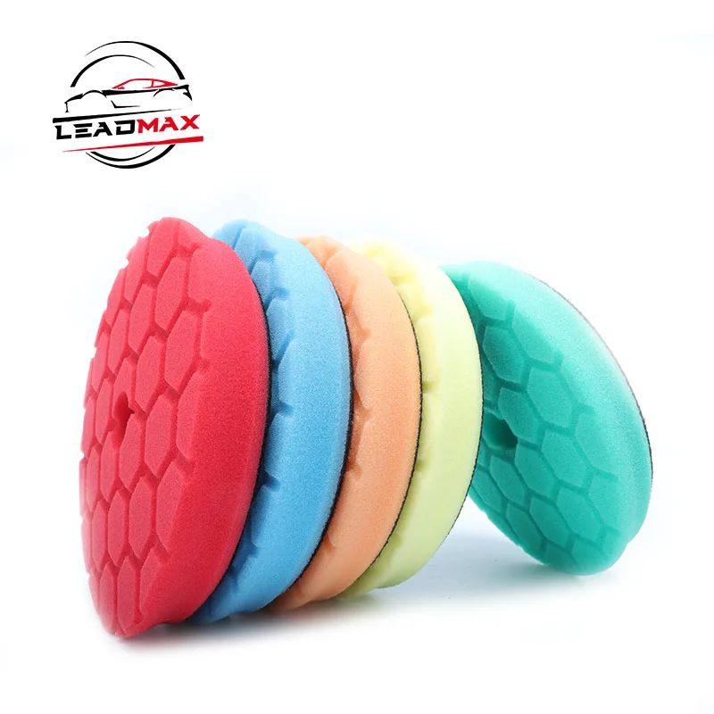 5 Inch 125mm Mobile Detail DA Buffer Pad Equipment Honeycomb Car Polishing Pads Car Detailing Polishing Pad