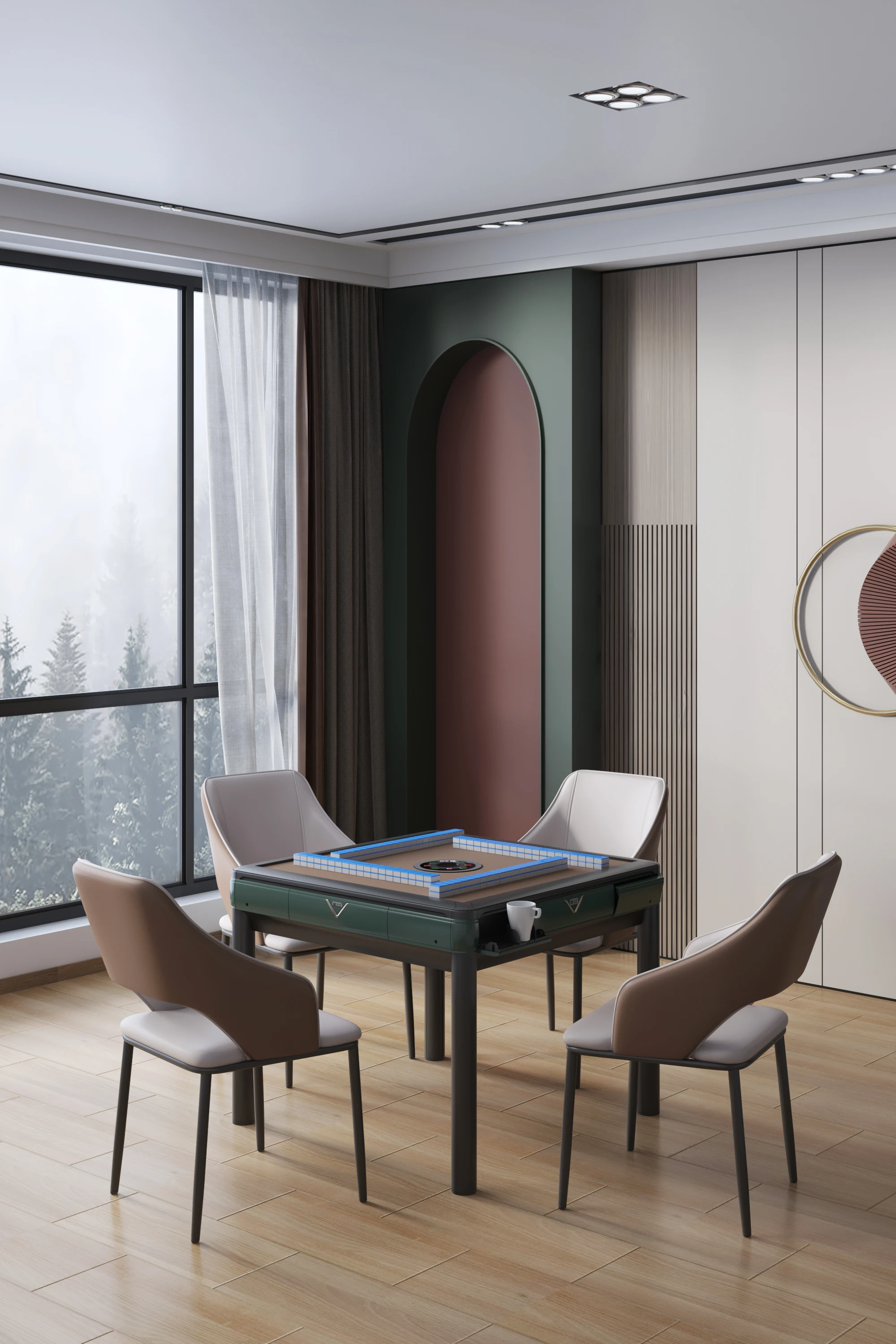 Aolong Mahjong Machine Dining Table Dual Use Fully Automatic Mahjong Table Integrated Intelligent Home Chess and Card Room Bass