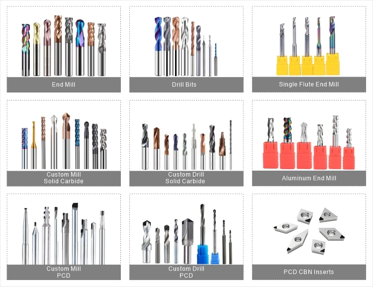 Milling Cuters Tungsten Carbide Flat End Mills 4 Flute Carbide Blue Nano Coated router bits rollers textile machinery tools