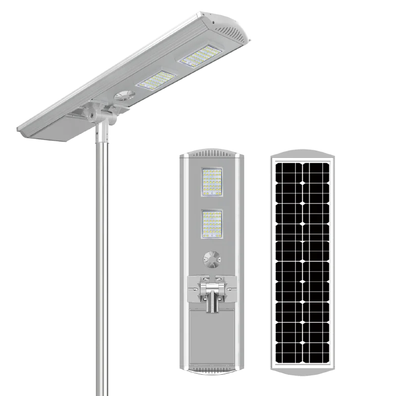 ip66 lithium battery mppt controller 12v 24v 40w 50w 60w outdoor motion sensor led solar street lights