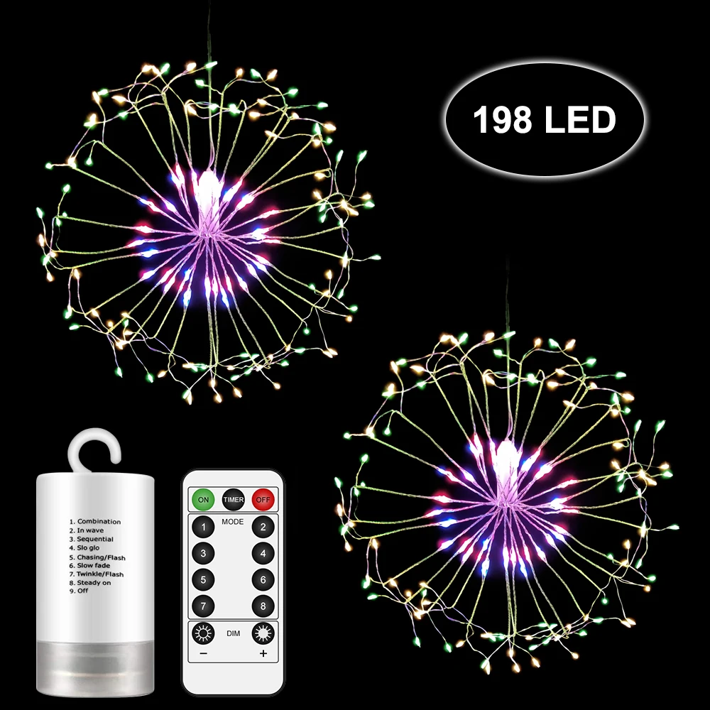 
Hanging starburst fairly light firework light Christmas Lights Room Garden Decoration led dandelion chandelier 