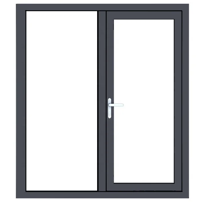 Exterior Aluminium Hinged Patio Doors / Casement Doors External Aluminum Glazed Front Doors