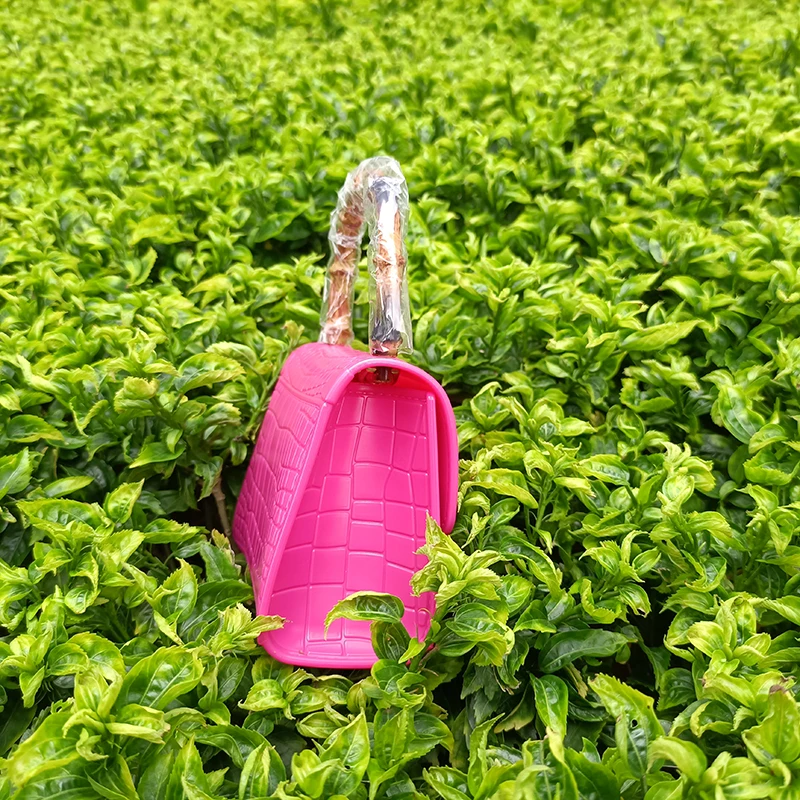 2021 Summer Shoulder Bags Fashion Lady Handbags with Bamboo Joint Handles Rotating Lock jelly bag handbag