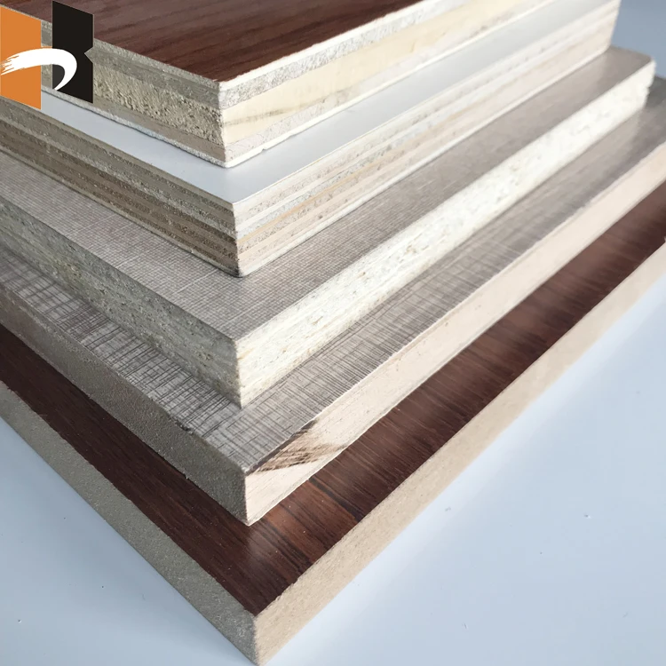 18mm Melamine Paper Coated Laminated Plywood MDF Particle Board Sheets