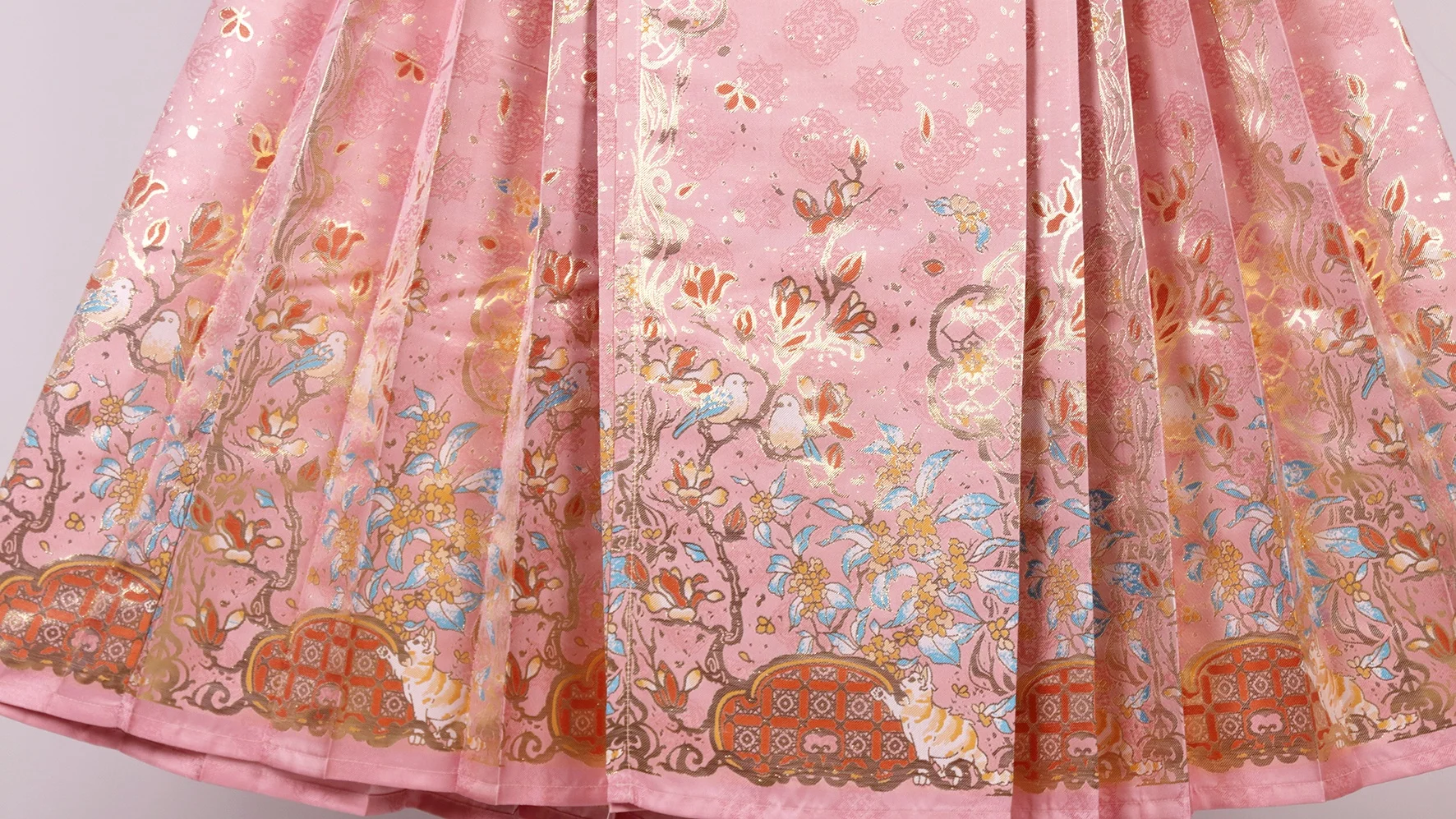 Horse Face Skirt Set 2024 New Daily Improved Spring and Autumn Plus Size Pink New Chinese Style Hanfu Female Chinese Style
