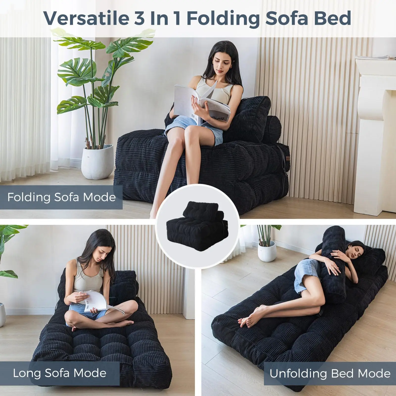 Modern Luxury Modular Sofa Set Compressed Design Apartment   Living Room Use Foldable sofa bed Convertible Sleeper Chair