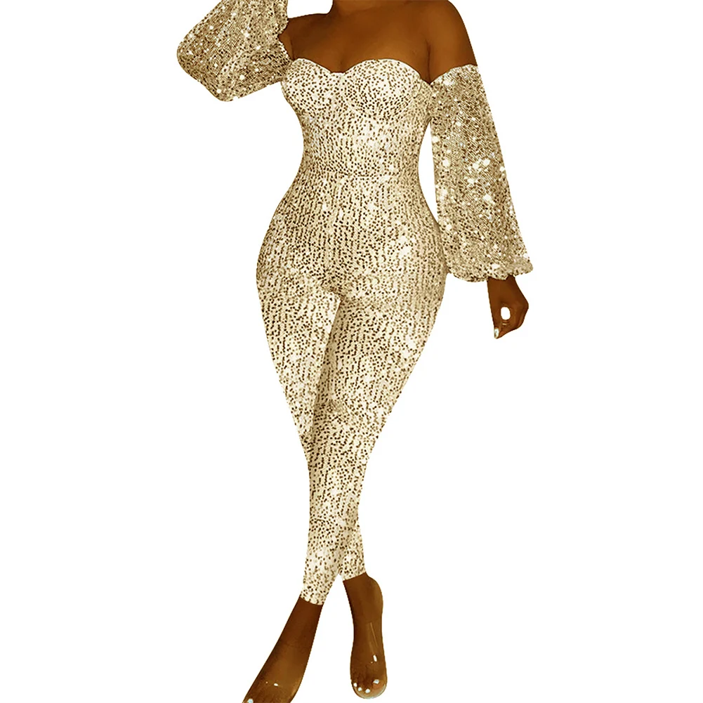 
Wholesale Sexy Contouring Sensation Gold Large Size Open Back onepiece jumpsuit 