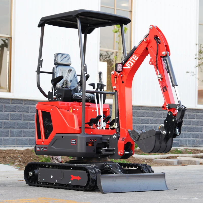 Good quality Mini Excavator 1 Ton EPA Engine  Crawler Micro Digger 1.6 tons 2 Hydraulic Farm mini small excavator Bagger