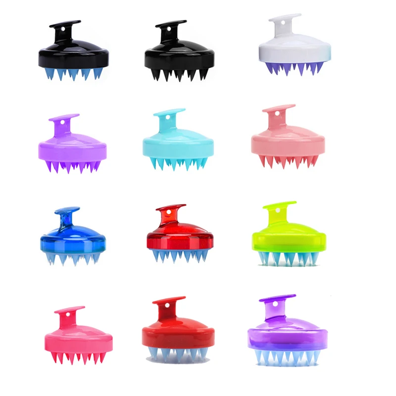 Silicone Head Massager Shampoo Scalp Massage Brush Hair Washing Comb Body Shower Bath Massage Brush